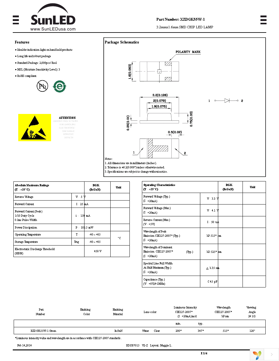 XZDGK55W-1 Page 1