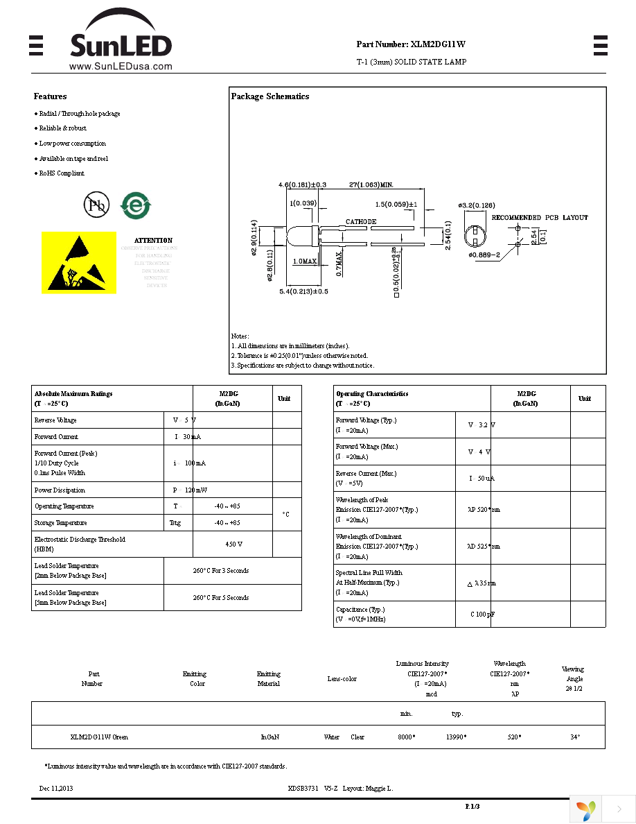 XLM2DG11W Page 1