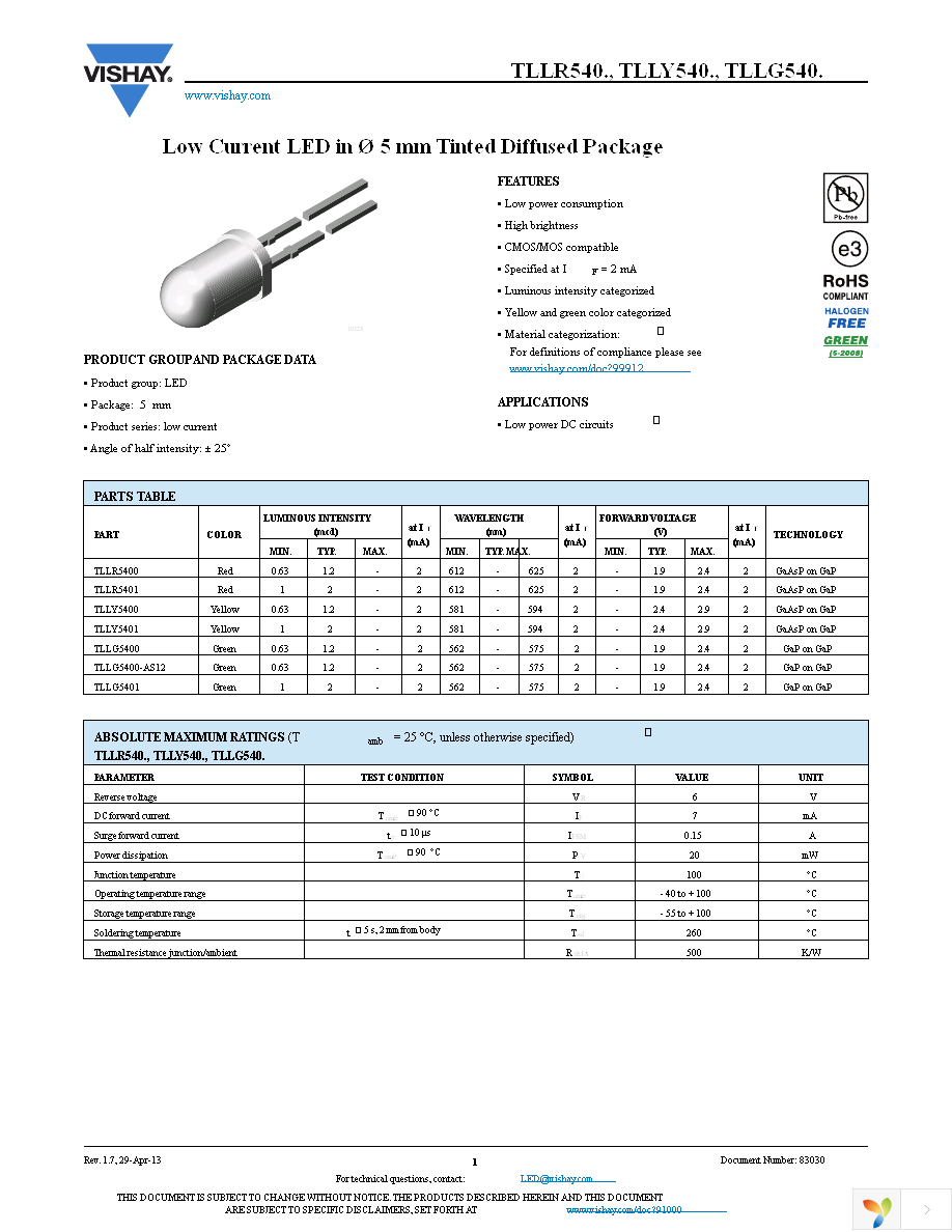 TLLR5400 Page 1