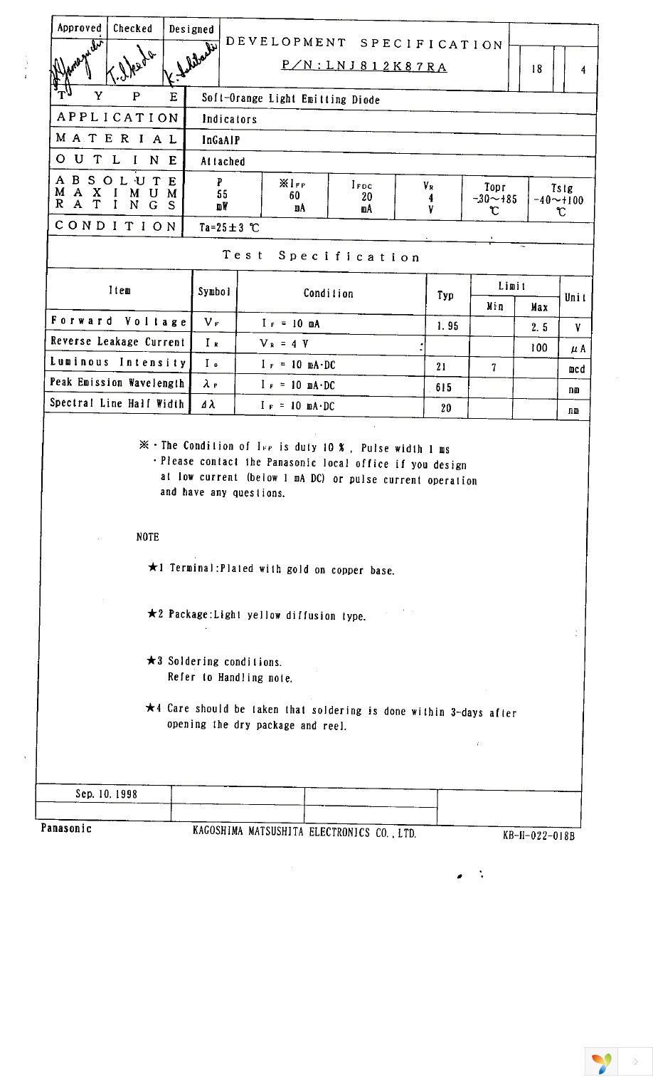 LNJ812K87RA Page 1