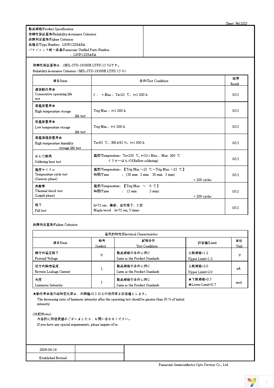 LNJP12X8ARA Page 12