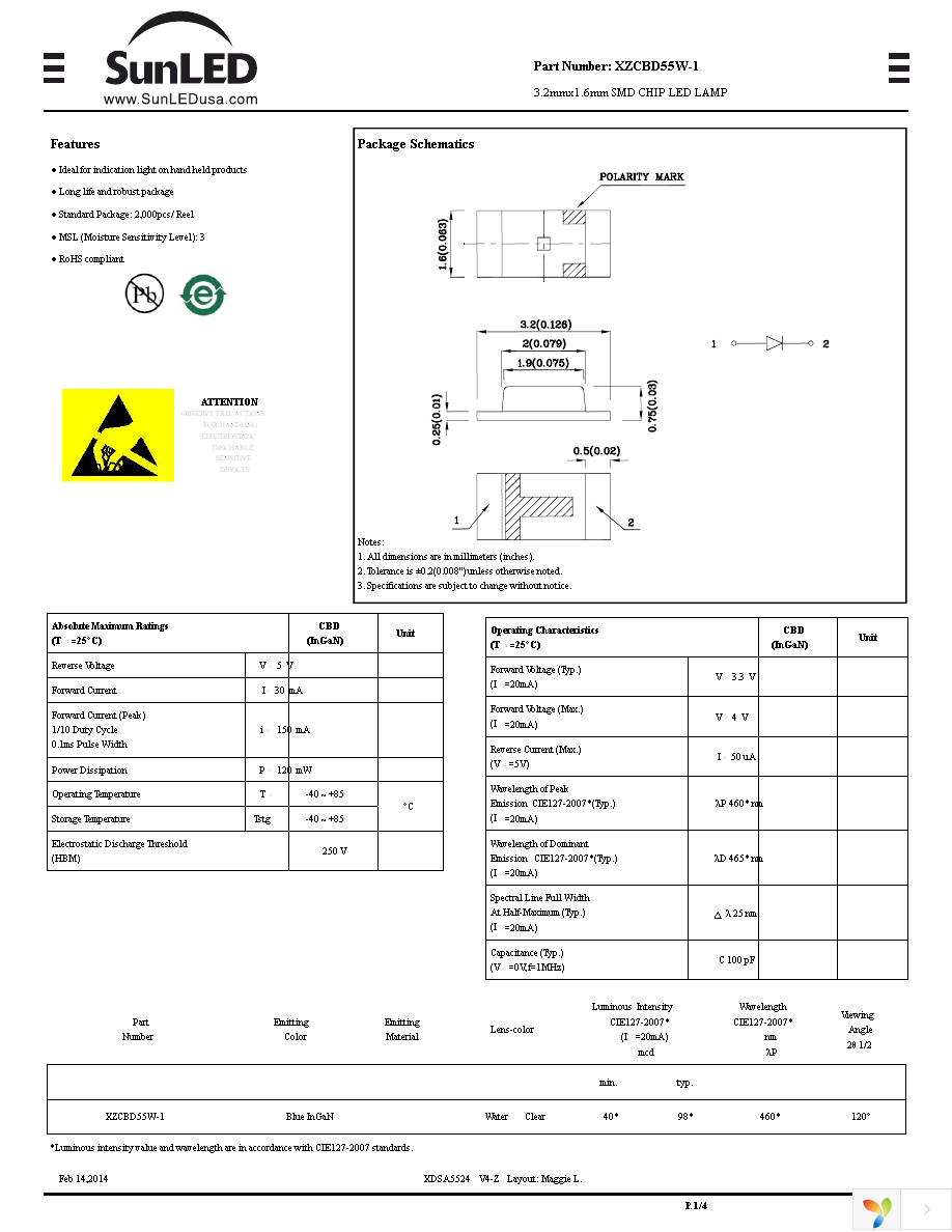 XZCBD55W-1 Page 1