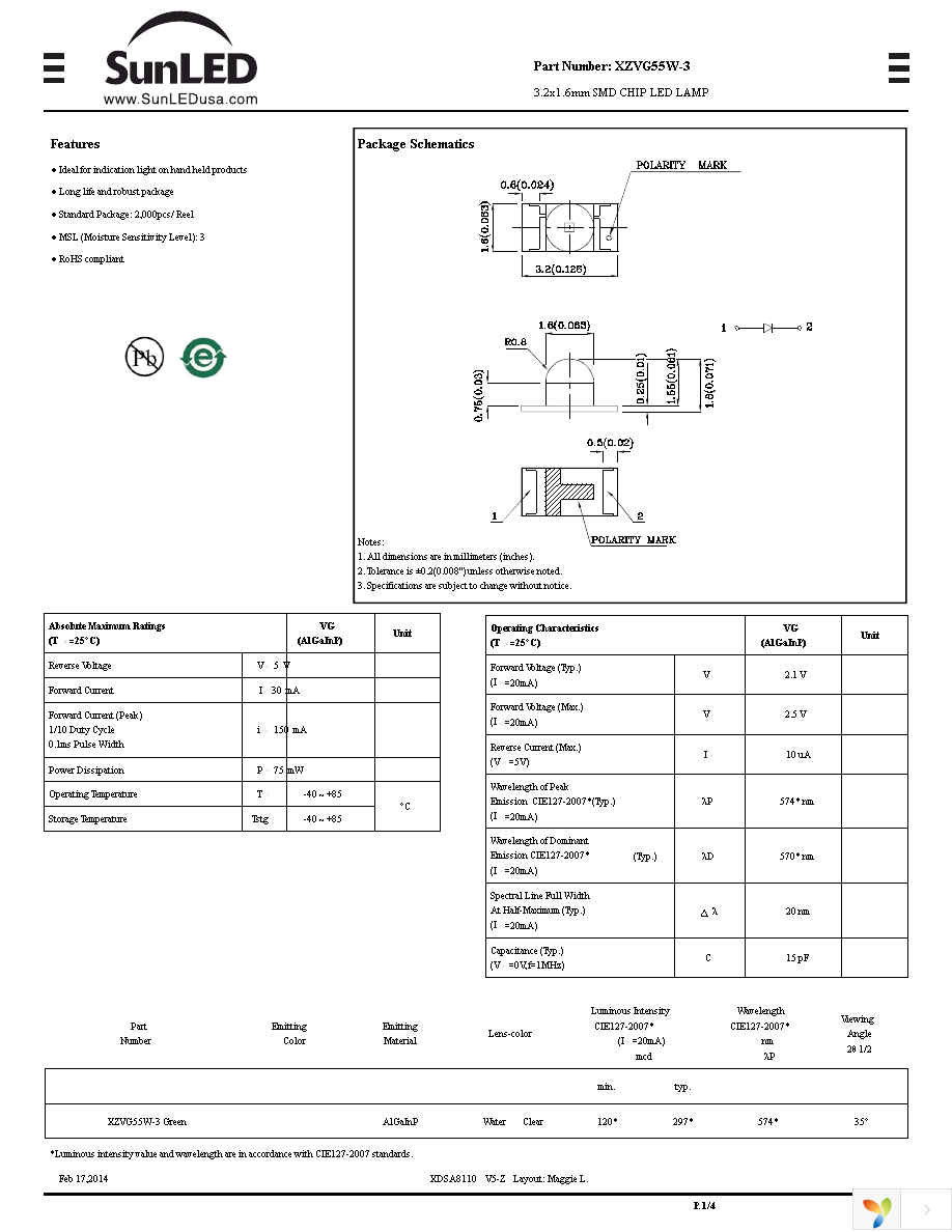 XZVG55W-3 Page 1