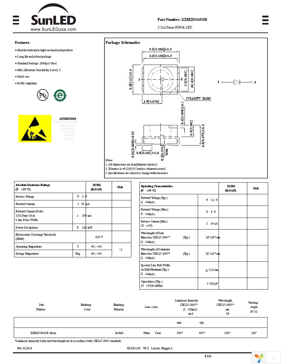 XZM2DG45SB Page 1