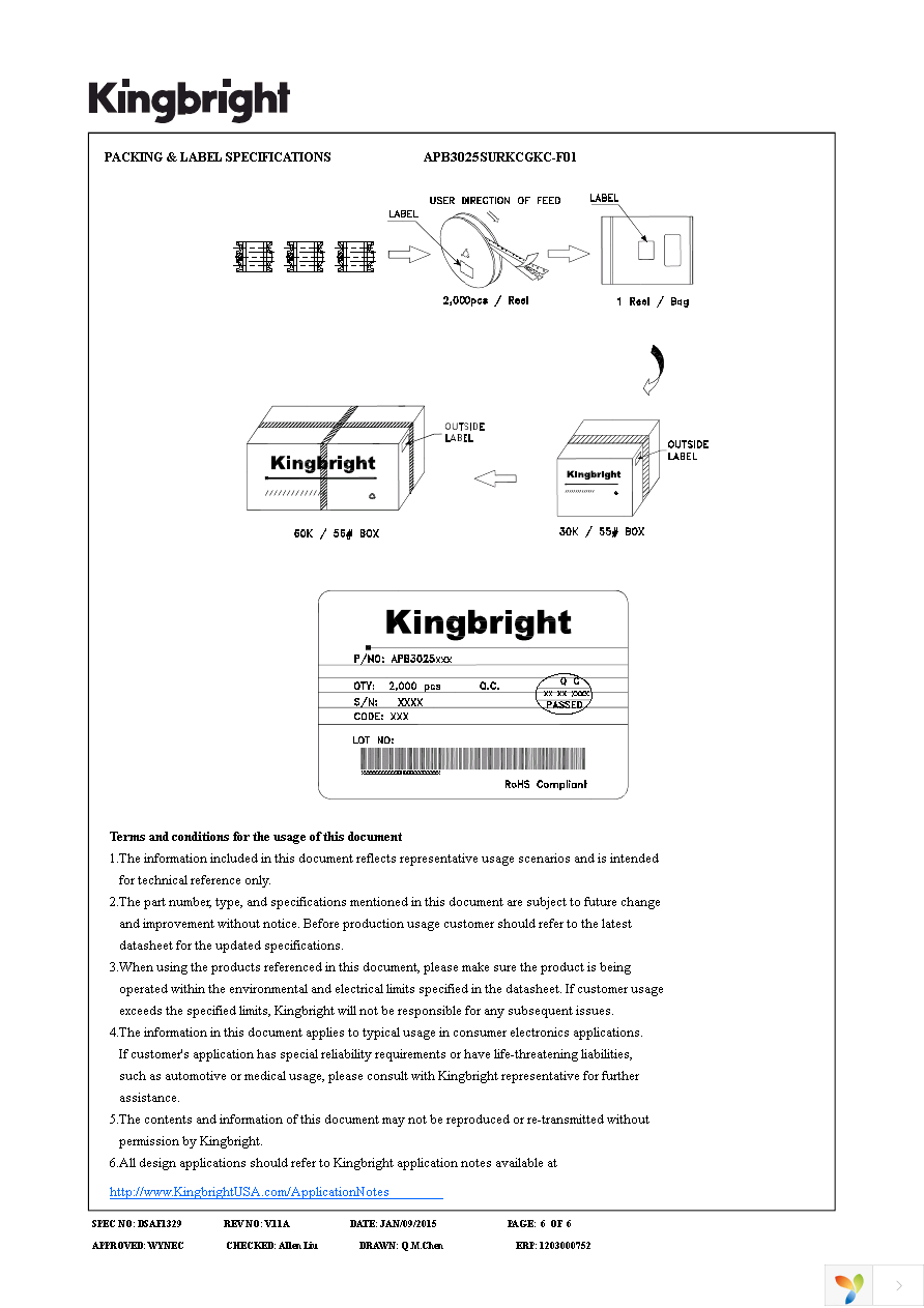 APB3025SURKCGKC-F01 Page 6