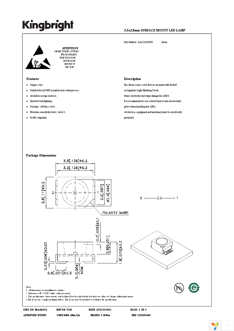 AA3528ZGSK Page 1