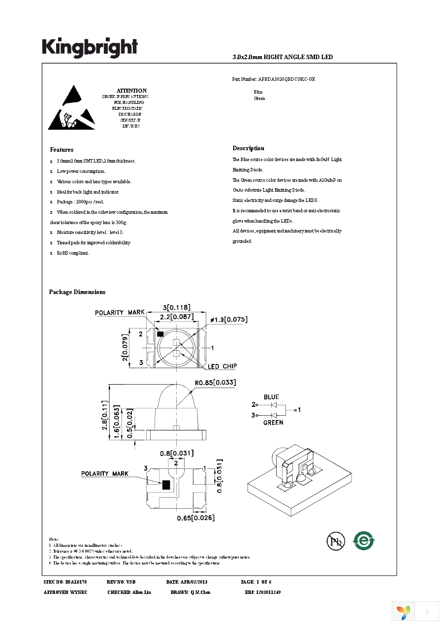 APBDA3020QBDCGKC-GX Page 1