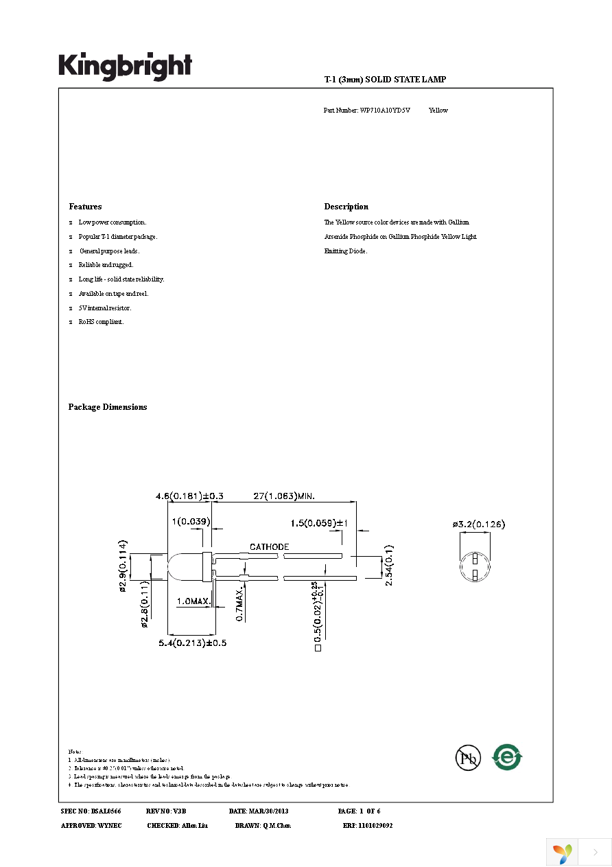 WP710A10YD5V Page 1