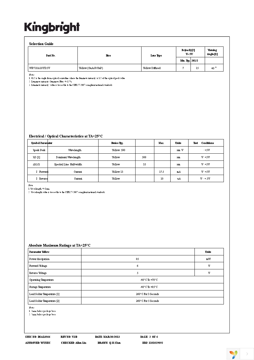 WP710A10YD5V Page 2