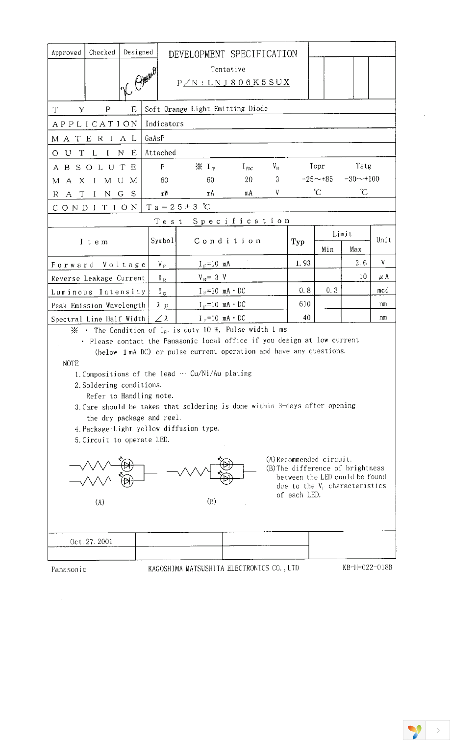 LNJ806K5SUX Page 1