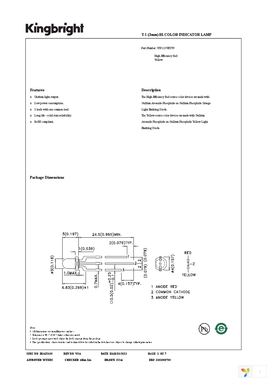 WP115VEYW Page 1