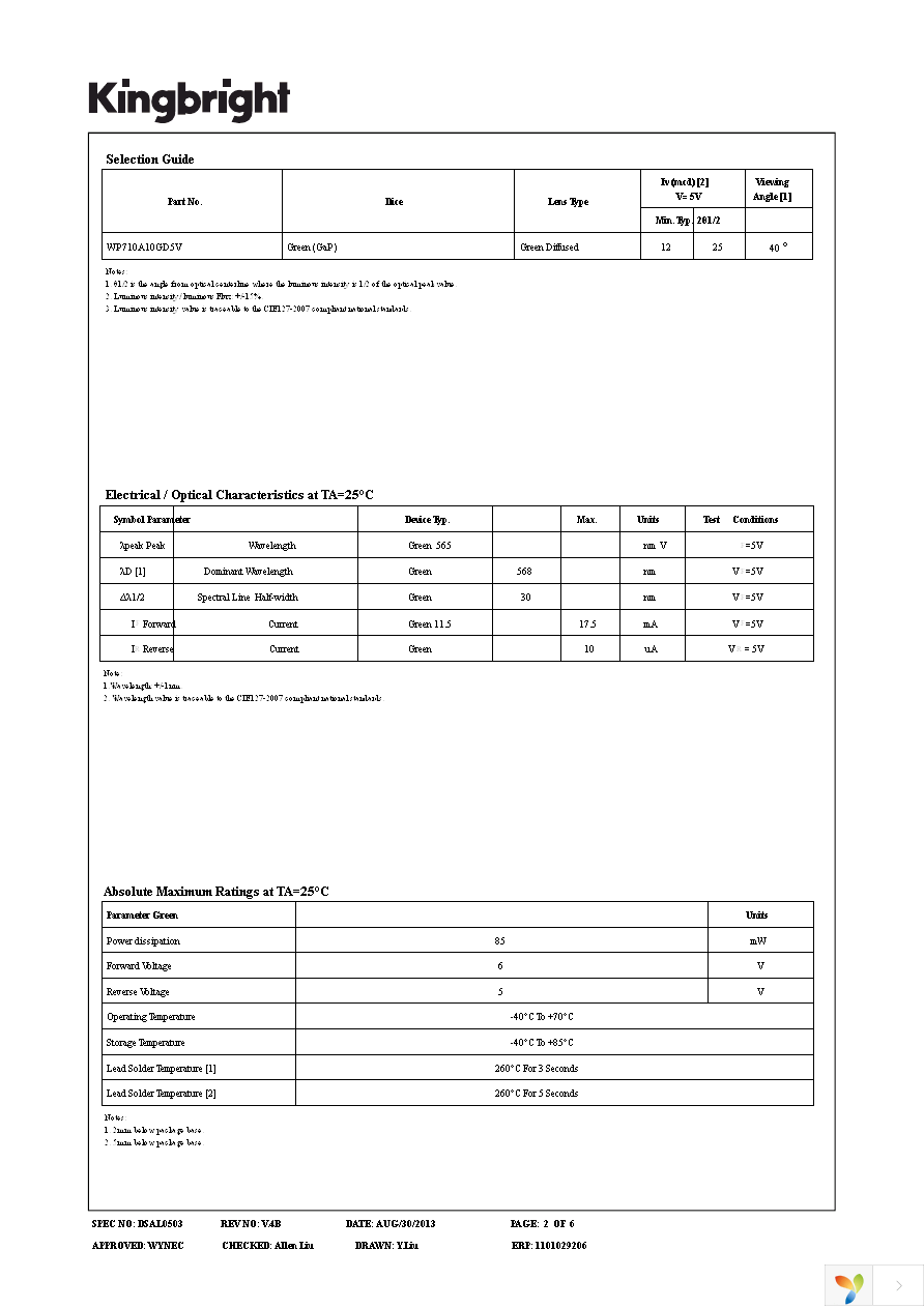 WP710A10GD5V Page 2