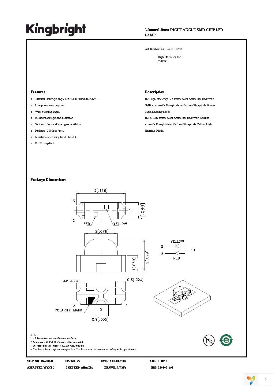 APBVA3010EYC Page 1