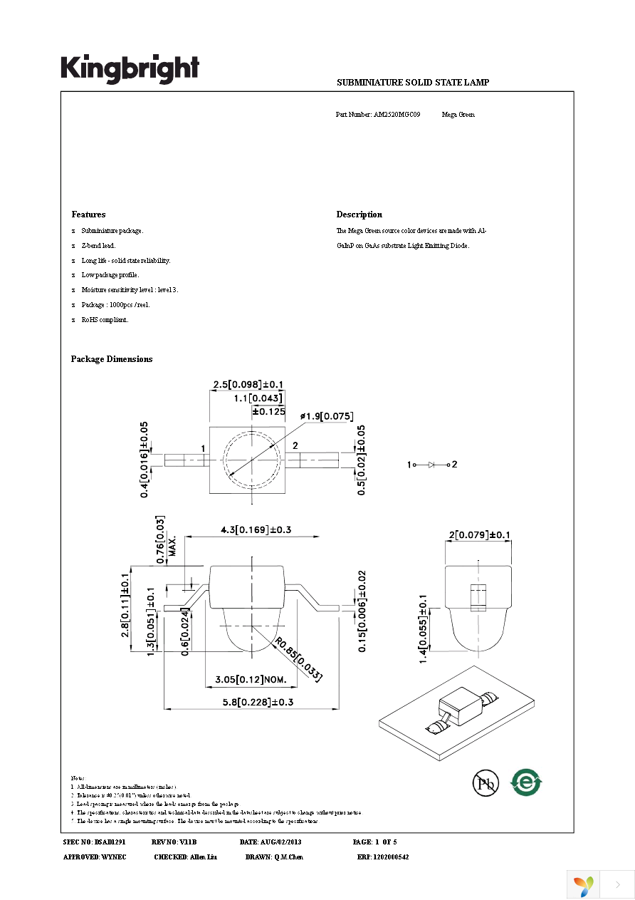 AM2520MGC09 Page 1