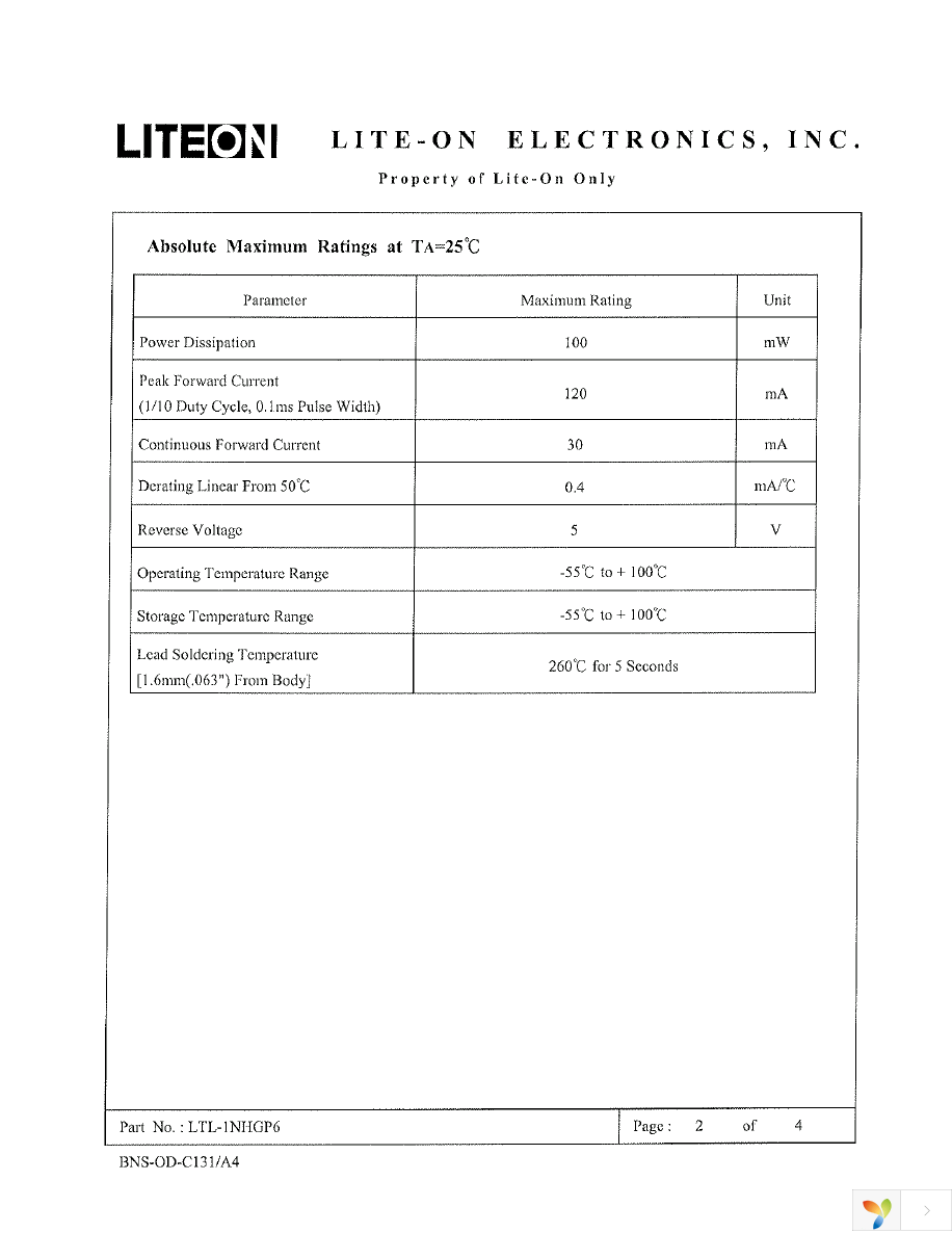 LTL-1NHGP6 Page 2