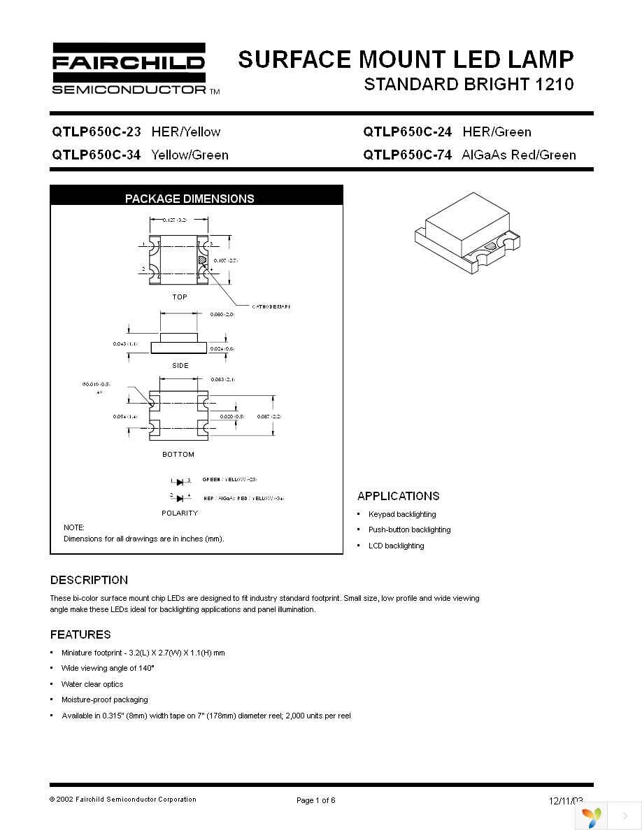 QTLP650C74TR Page 1