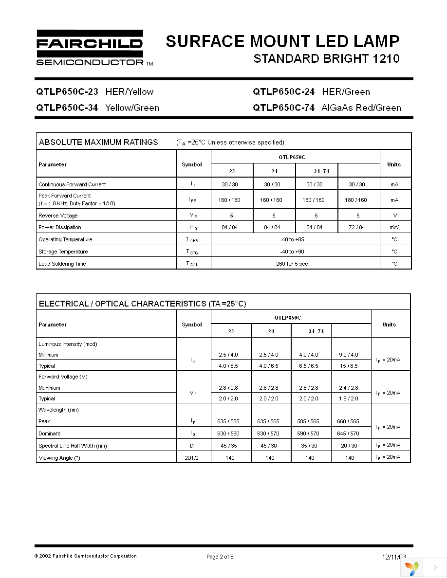 QTLP650C74TR Page 2