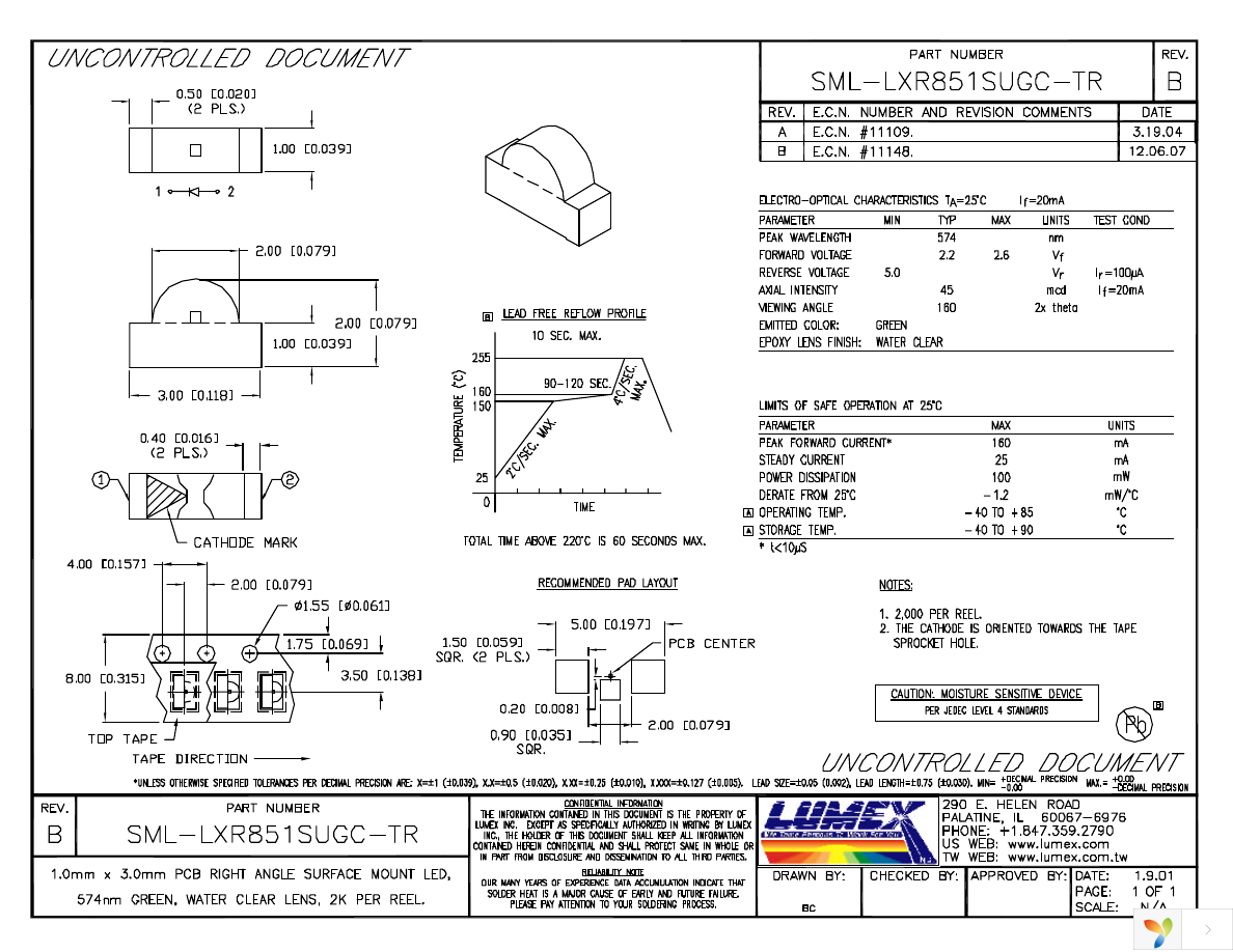 SML-LXR851SUGC-TR Page 1