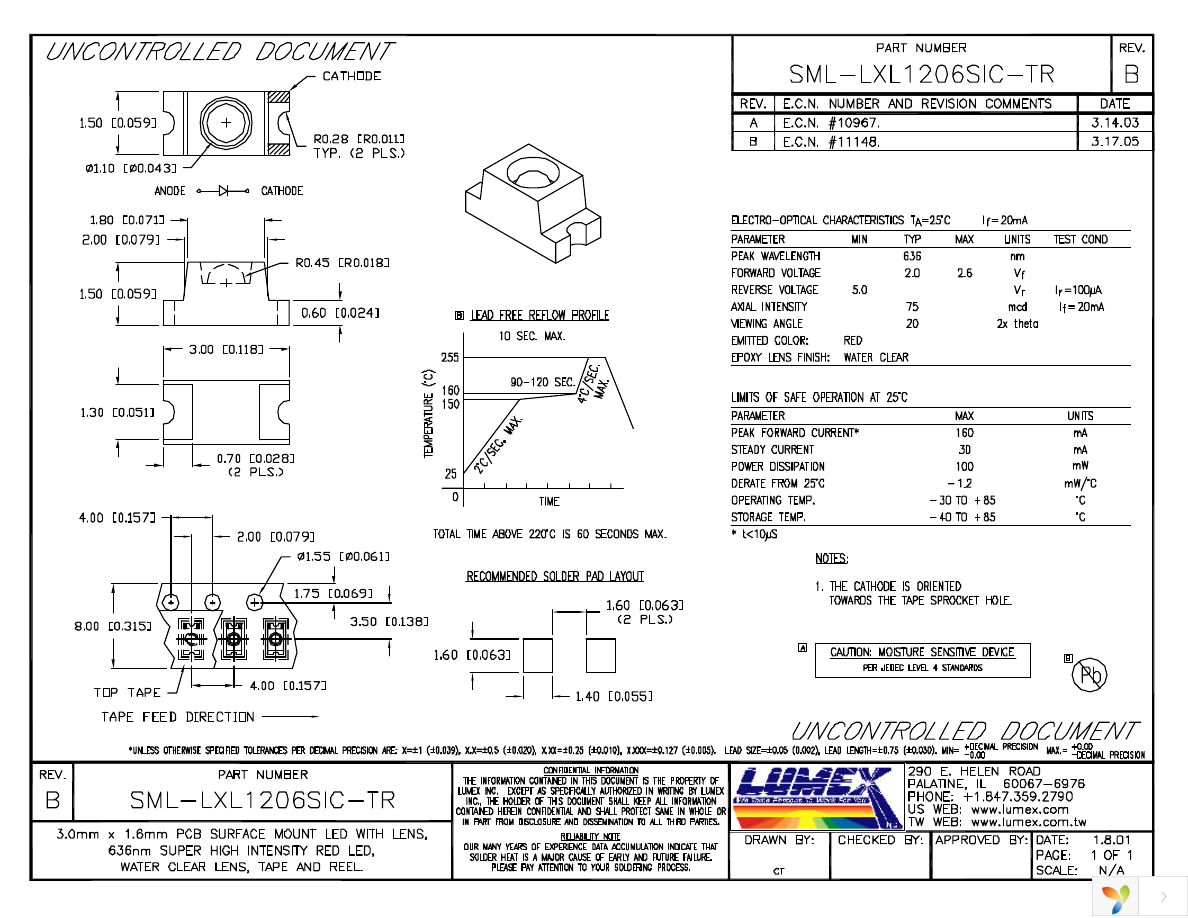 SML-LXL1206SIC-TR Page 1