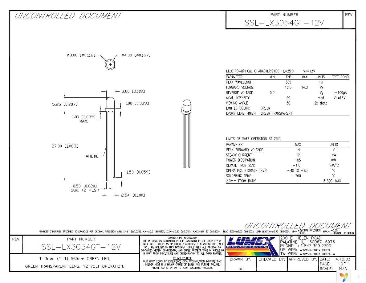 SSL-LX3054GT Page 1