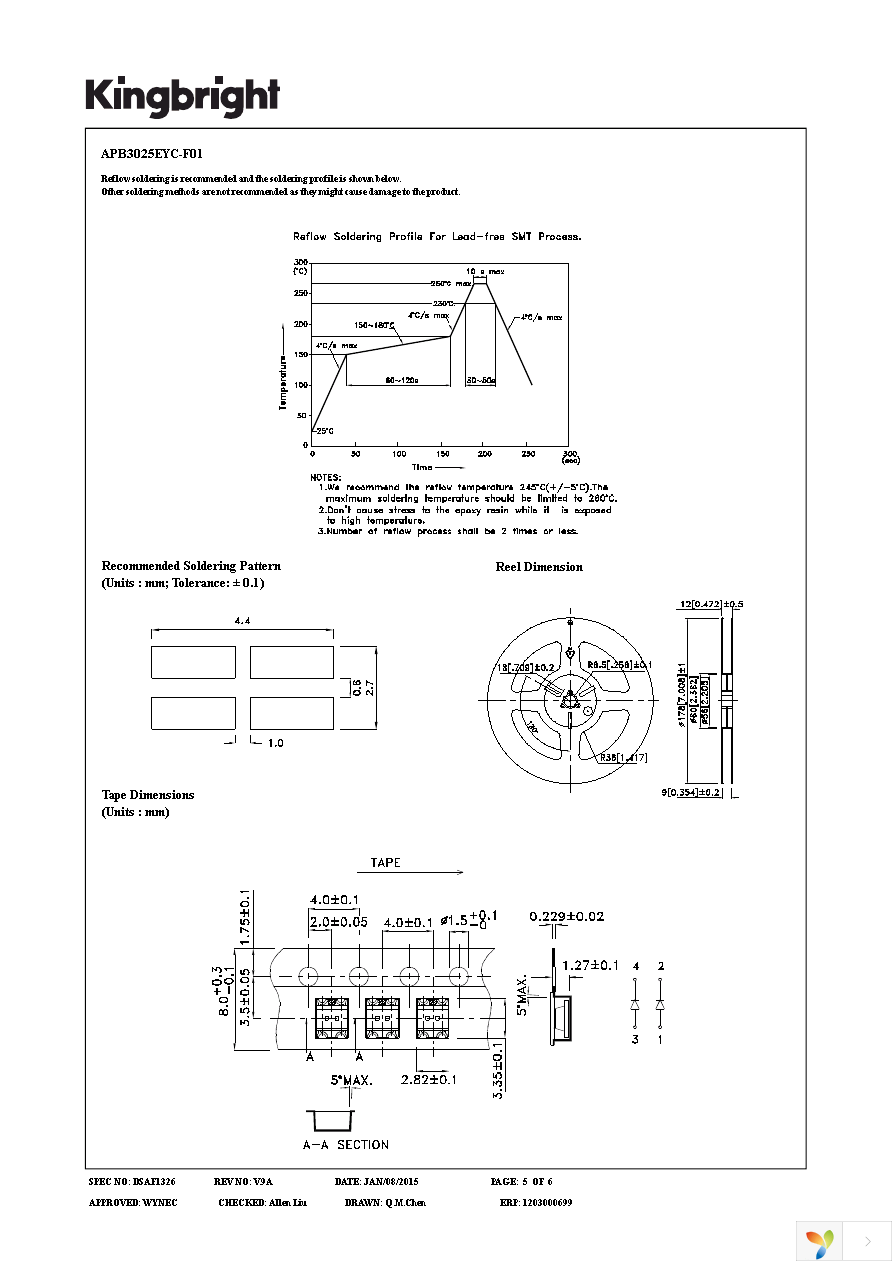 APB3025EYC-F01 Page 5