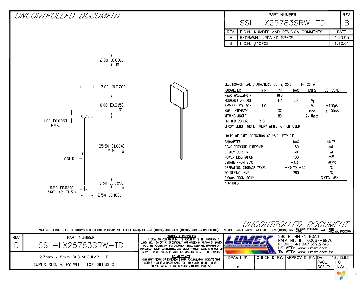 SSL-LX25783SRW-TD Page 1