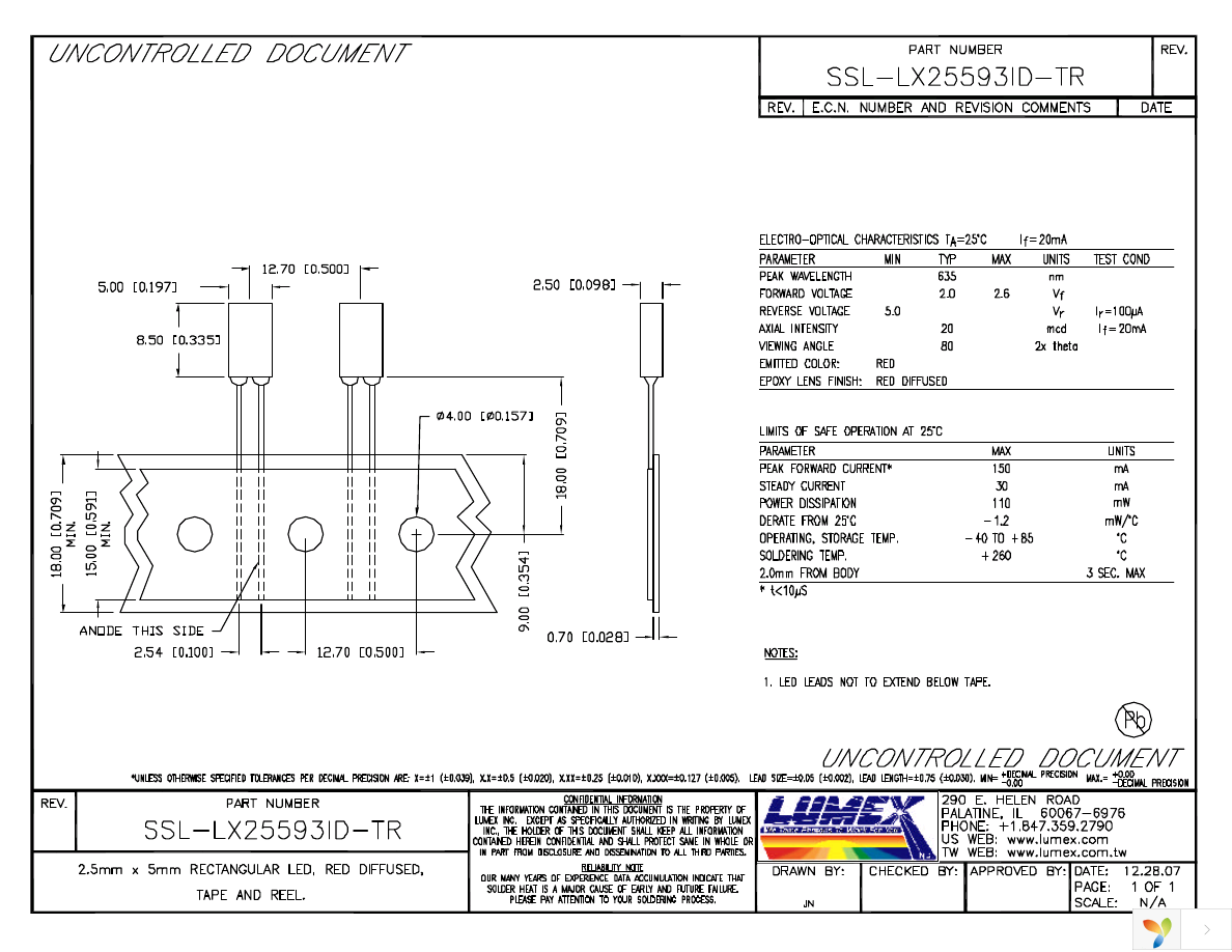 SSL-LX25593ID-TR Page 1