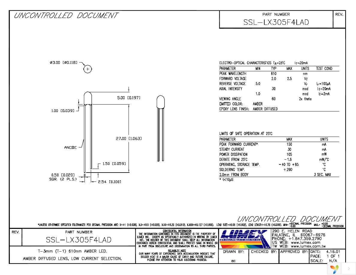 SSL-LX305F4LAD Page 1