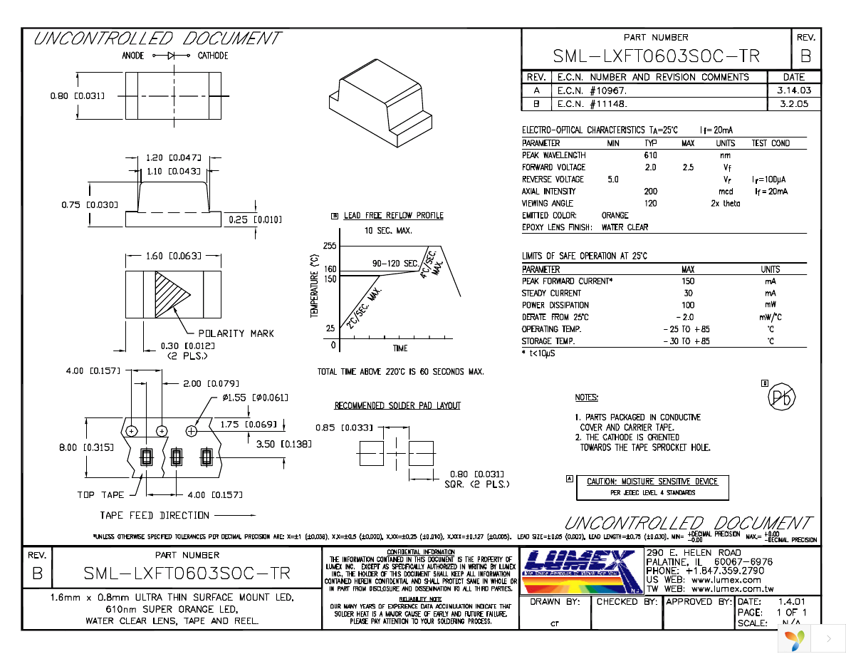 SML-LXFT0603SOC-TR Page 1