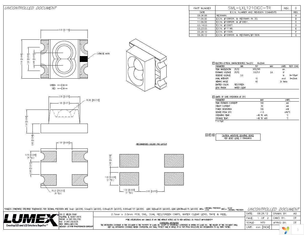 SML-LXL1210IGC-TR Page 1