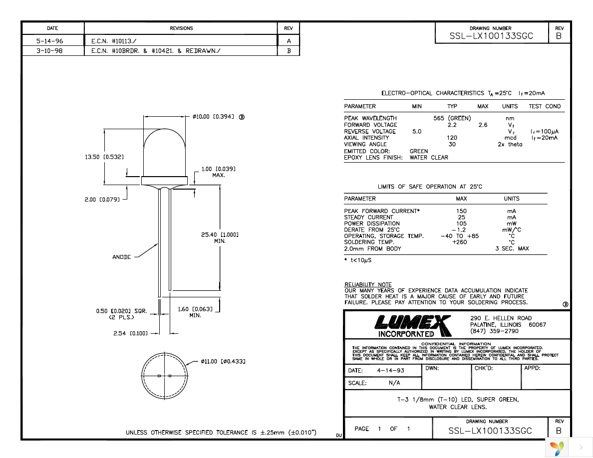 SSL-LX100133SGC Page 1