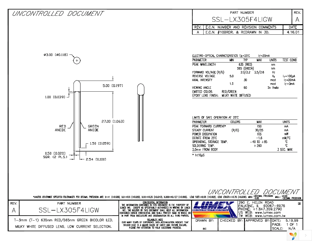 SSL-LX305F4LIGW Page 1