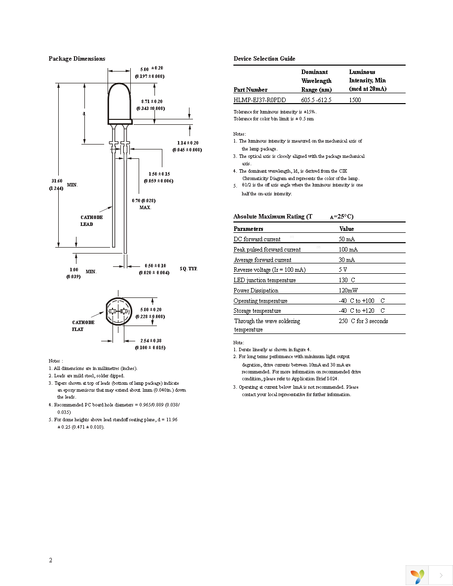 HLMP-EJ37-R0PDD Page 2