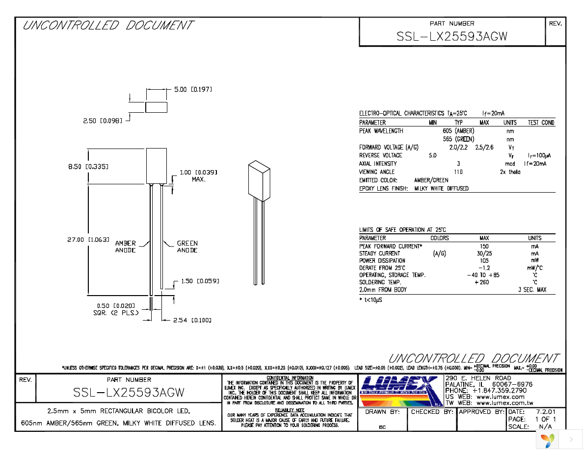 SSL-LX25593AGW Page 1