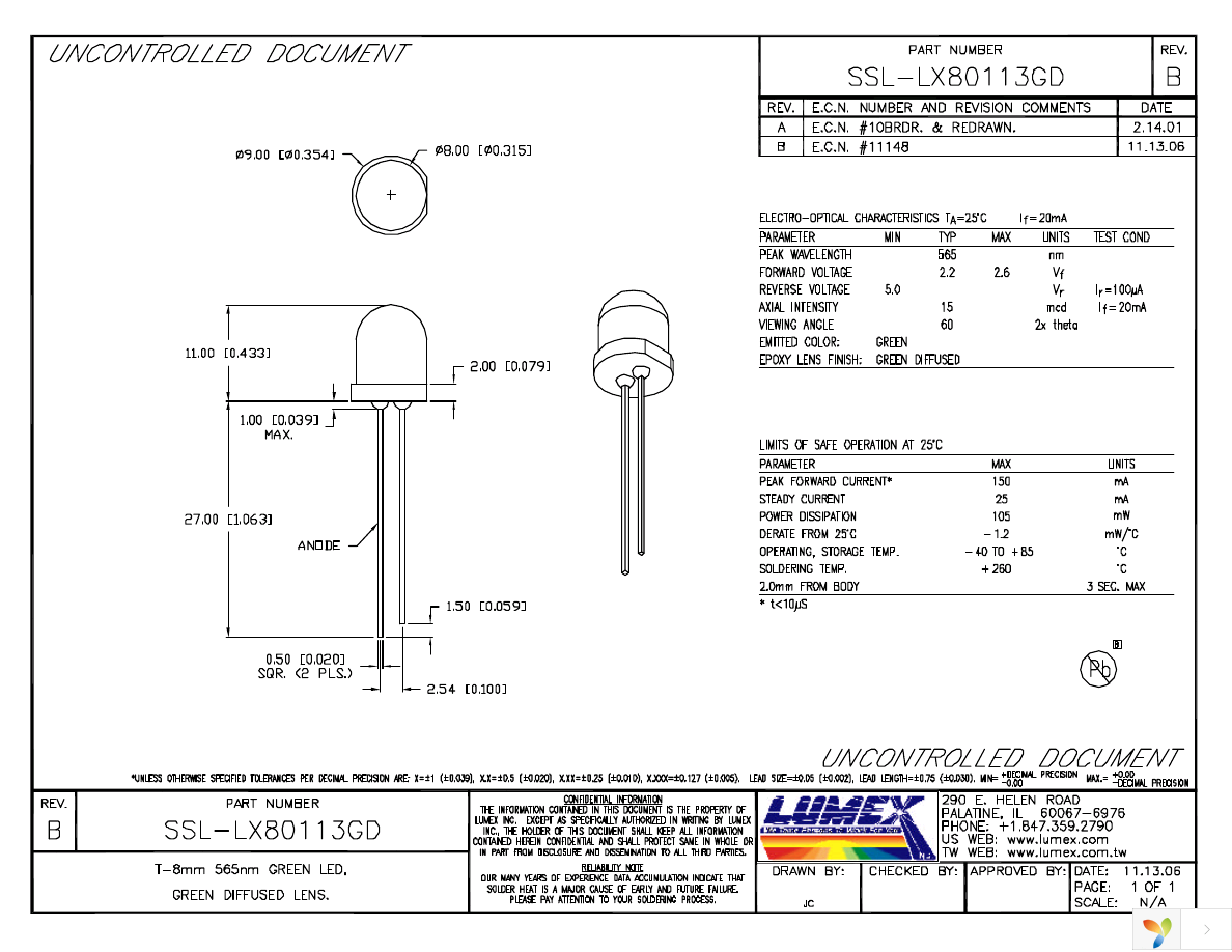 SSL-LX80113GD Page 1