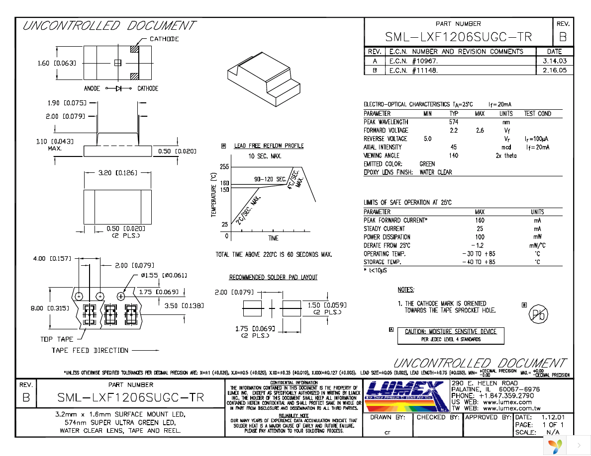 SML-LXF1206SUGC-TR Page 1