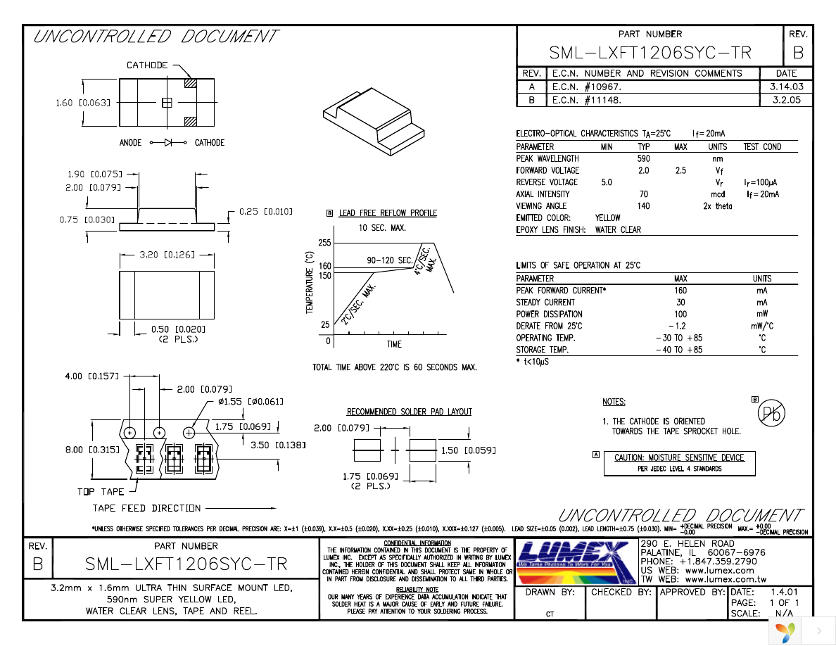 SML-LXFT1206SYC-TR Page 1