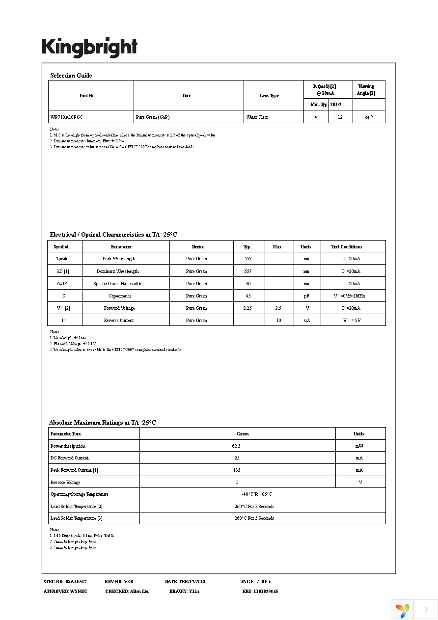 WP710A10PGC Page 2