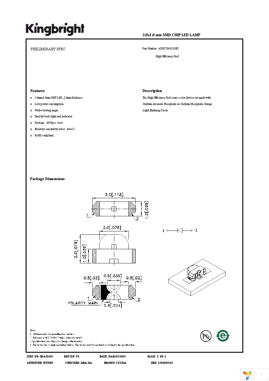 APECVA3010EC Page 1