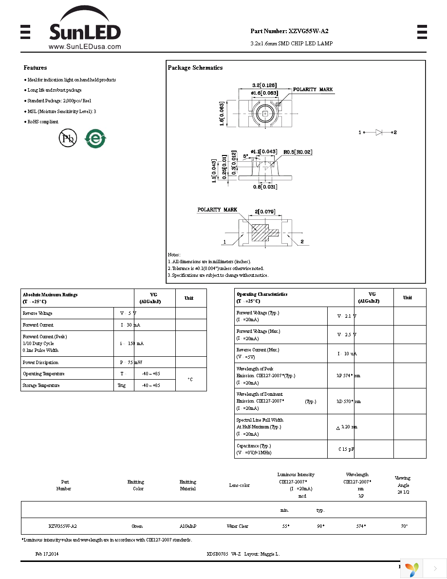 XZVG55W-A2 Page 1