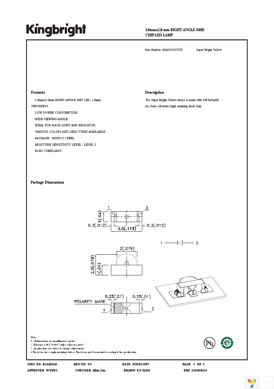 APA3010SYCK Page 1