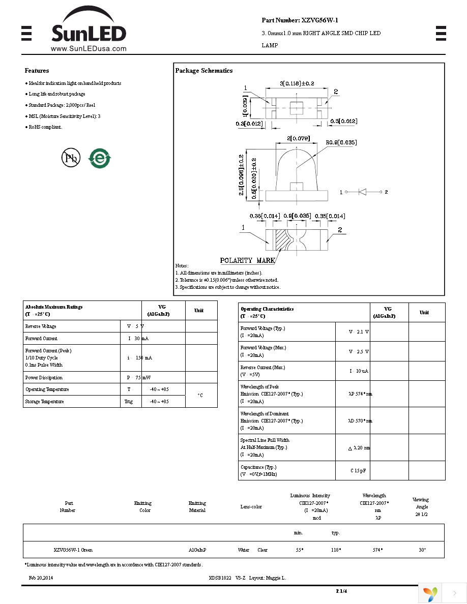 XZVG56W-1 Page 1