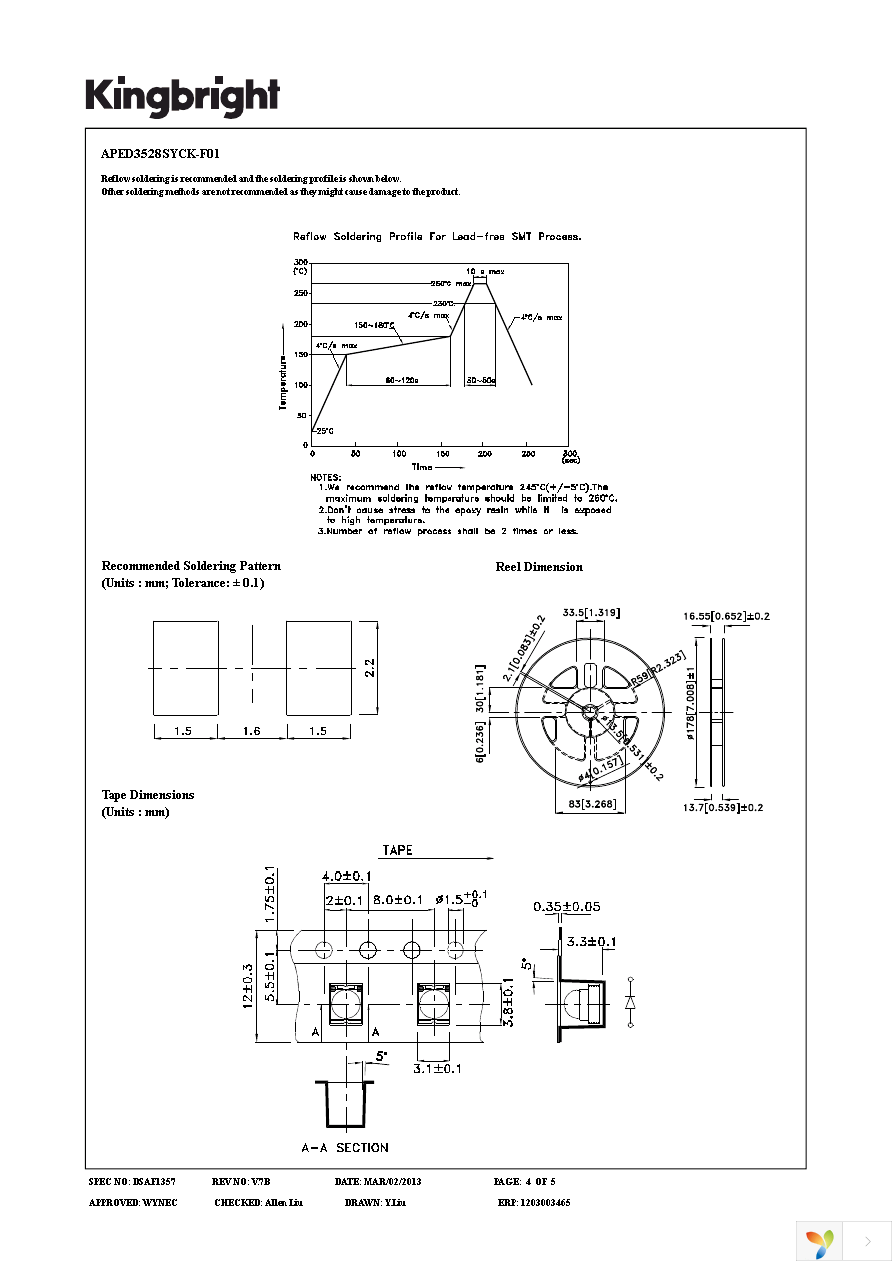 APED3528SYCK-F01 Page 4