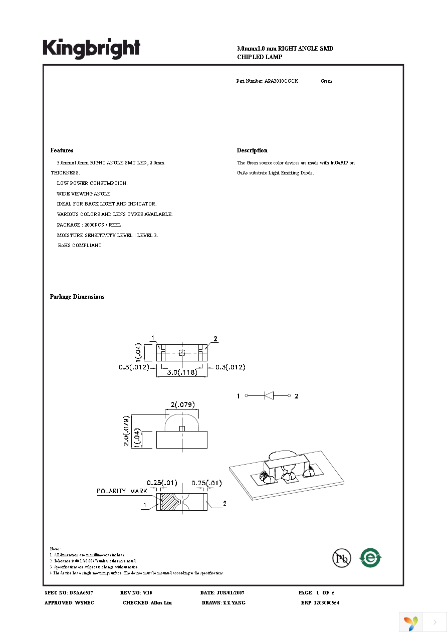 APA3010CGCK Page 1