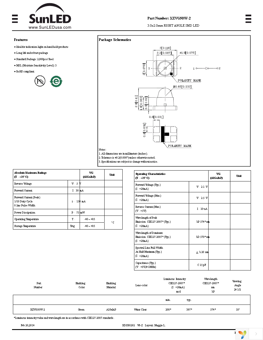 XZVG50W-2 Page 1