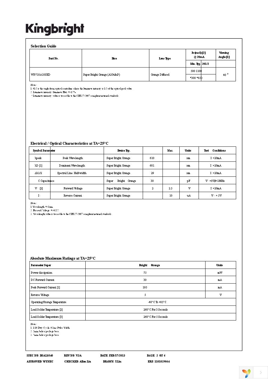 WP710A10SED Page 2