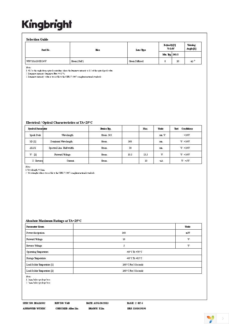 WP710A10GD14V Page 2