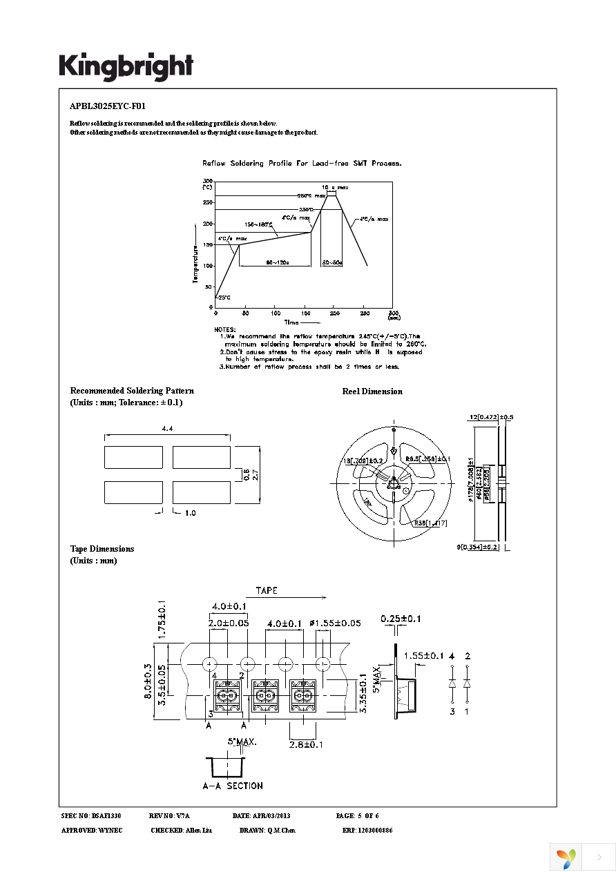APBL3025EYC-F01 Page 5