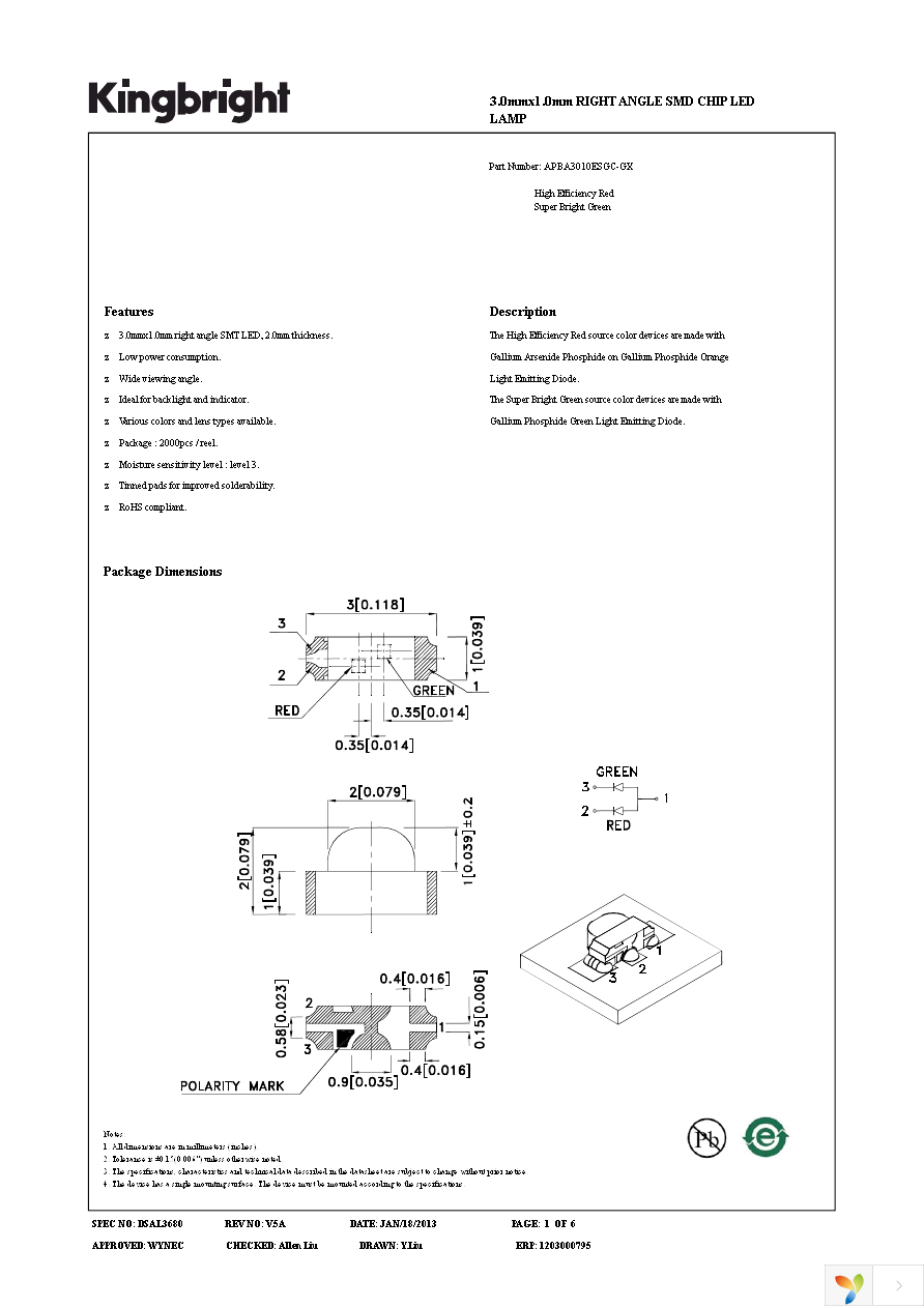 APBA3010ESGC-GX Page 1