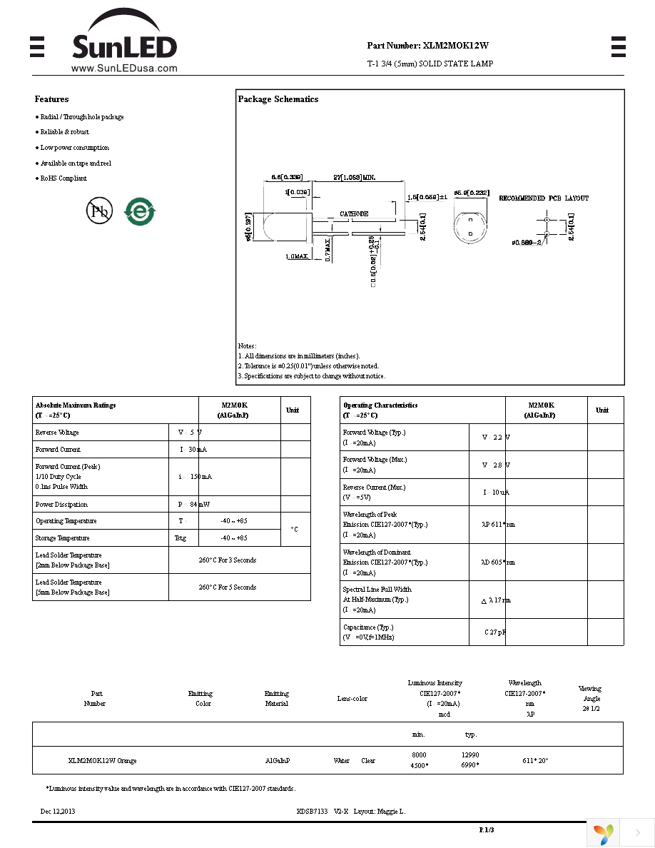 XLM2MOK12W Page 1